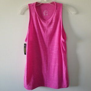 Nike Women's Dri-Fit Standard Fit NWT'S Tank Top Pink MED.